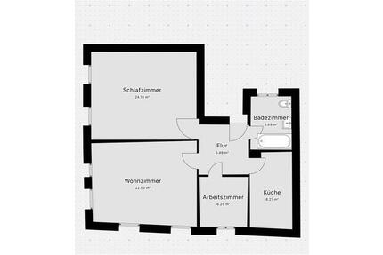 3 Zimmer Wohnung - 380,00&nbsp;EUR Kaltmiete, ca.&nbsp; 73,00&nbsp;m&sup2; in Hof (PLZ: 95028) Altstadt