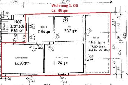 2 Zimmer Wohnung - 390,00&nbsp;EUR Kaltmiete, ca.&nbsp; 37,78&nbsp;m&sup2; in Lützelbach (PLZ: 64750)