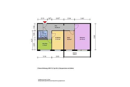 Wohnung zum Mieten in Neubrandenburg 420,84 € 70.14 m²