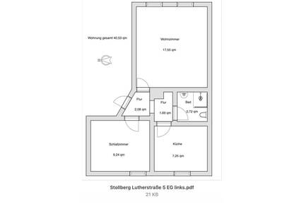 Sanierte 2-Zimmerwohnung im Stollberger Stadtzentrum - Stollberg/Erzgebirge