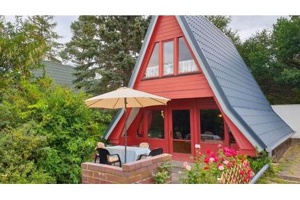 Ganzes Ferienhaus im Grünen: Unsere Finnhütte in Quedlinburg