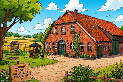 Großzügige Wohnung auf Resthof in Syke-Barrien - Garten & Natur