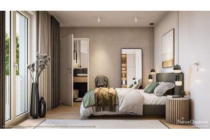 3-Zi.-Whg. mit 2 Bädern, davon 1 en suite mit Tageslicht u. Süd-Westbalkon - Haar Gronsdorf