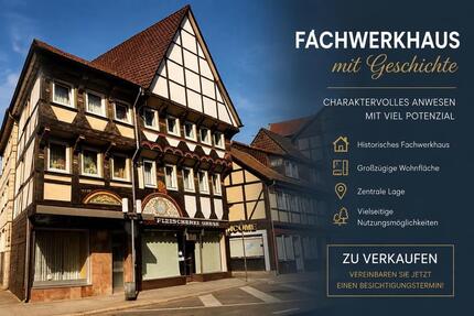 Fachwerkhaus mit Geschichte - 269.000,00&nbsp;EUR Kaufpreis, ca.&nbsp; 339,00&nbsp;m&sup2; in Einbeck (PLZ: 37574)