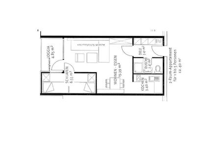 Gepflegtes 1,5 Zi. Ferienappartment mit Meerblick - Laboe