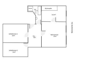 3 Zi. Wohnung 68qm Warendorfer Str. Albertstr. 2er WG geeignet - Münster Mitte-Nordost