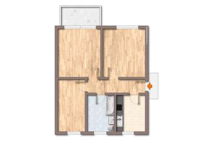 Wohnung zum Mieten in Zühlsdorf 855,00 € 57 m²