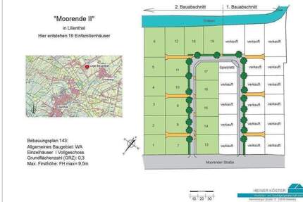 Neubaugebiet Moorende-Lilienthal - Grundstücke mit und ohne Einfamilienhaus zum Kauf - provisionsfrei