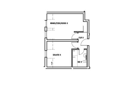 2 Zimmer Wohnung mit Küche und Stellplatz - Naila
