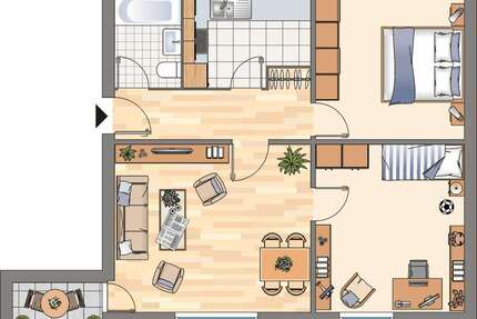 Wohnung zum Mieten in Flensburg 669,00 € 61.15 m²