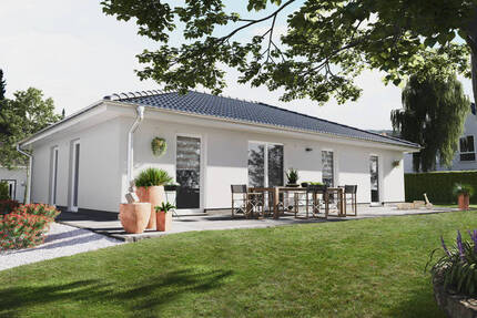 Halle (Saale) nördlich: Bungalow-Neubau auf 1125 qm Baugrundstück - Könnern OT Kirchedlau