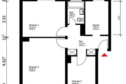 Schöne 3 ZKB-Wohnung mit Balkon in Gellershagen - Bielefeld Schildesche