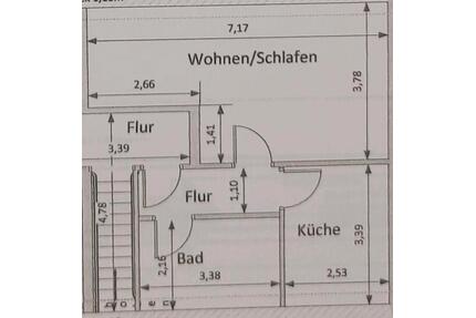 !Vorbeck! gemütliche 1-Raum-Wohnung im Dachgeschoss ab 01.01.2027 - Schwaan