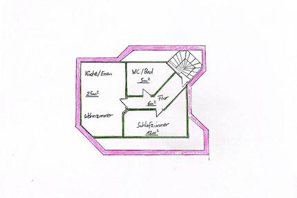 Vermiete 2 Zimmer DG Wohnung in KranzbergGremertshausen