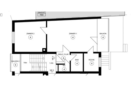 Wohnung zum Mieten in Stuttgart 825,00 € 58 m²