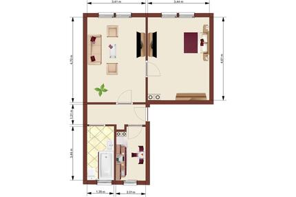 2-Raumwohnung in Löbau Süd - 292,00&nbsp;EUR Kaltmiete, ca.&nbsp; 46,40&nbsp;m&sup2; in Löbau (PLZ: 02708)