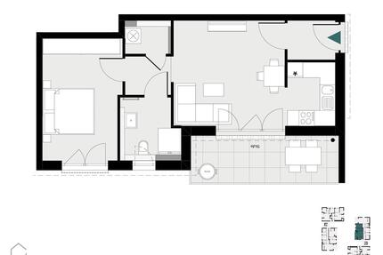 Neubau - Moderne 2-Zi.-Whg. mit EBK, FBH, KFZ-TG | AD01_5C - Bretzfeld