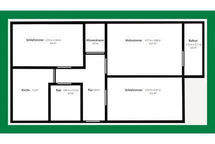 3-R Whg, Balkon, Fernwärme, voll möbliert, sofort einziehen? - Leipzig Nordost