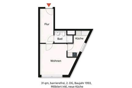 1-Zimmer-Apartment Wohnung in zentraler Lage von Pfullingen