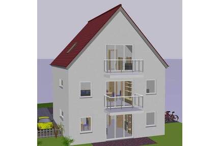 Attraktive 2 12-Zimmer-OG-Wohnung (Whg. 7) mit Balkon - KfW 40 in ruhiger, zentraler Wohnlage in Burgau