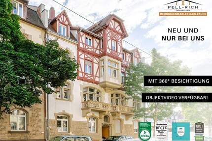 STILVOLL - Attraktive Altbauwohnung mit Süd-Balkon in zentraler Lage der Karlsruher Oststadt