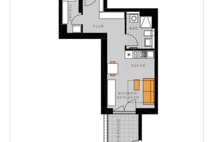 Moderne 1-Zi. Penthouse Wohnung mit Dachterrasse & EBK - Frankfurt am Main Gallus