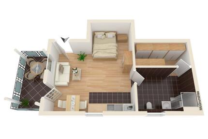1-Raum Wohnung mit kleiner Terrasse - Parchim