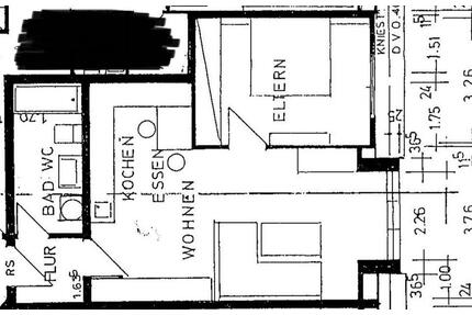 Mietwohnung 2 Zimmer - 520,00&nbsp;EUR Kaltmiete, ca.&nbsp; 50,30&nbsp;m&sup2; in Bingen (PLZ: 72511)