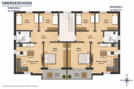 Moderne 4-Zimmer-Neubauwohnung | KfW-55 - Ottersberg