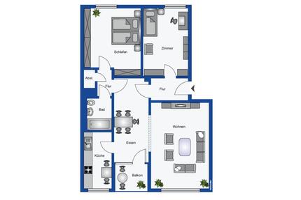 Schöne 4-Zimmer Wohnung mit Balkon in Dortmund