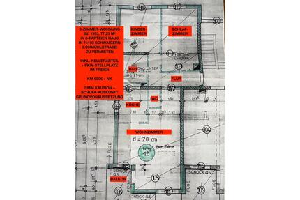 3 Zi.-Wohnung 74193 Schwaigern BJ `93 zu vermieten