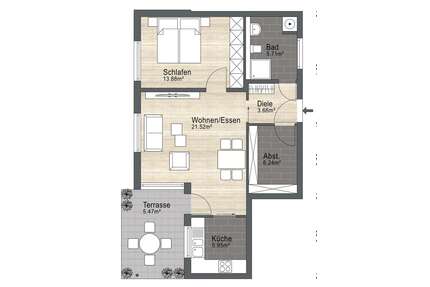 Wohnung zum Kaufen in Backnang 199.000,00 € 62.34 m²