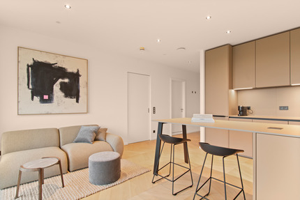 Direkt am Main - Towerlife - Voll möblierte 2-Zimmer-Wohnung - Frankfurt am Main Ostend