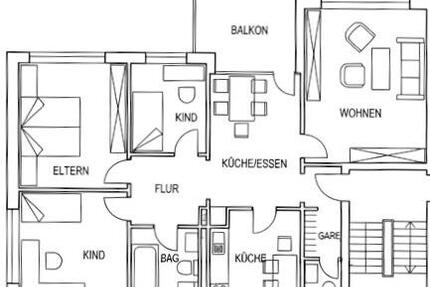 Gepflegte 4-Zimmer-Wohnung im EG mit Südbalkon und Stellplatz - Hinte