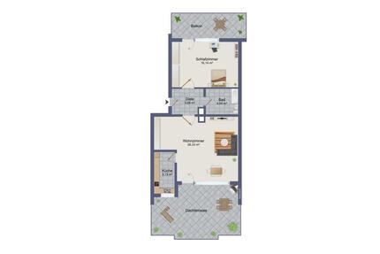 2-Zimmerwohnung mit Terrasse und Balkon - München Pasing-Obermenzing
