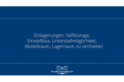 Einlagerungen: Selfstorage, Einstellbox, Unterstellmöglichkeit, Abstellraum, Lagerraum zu vermieten - Starnberg