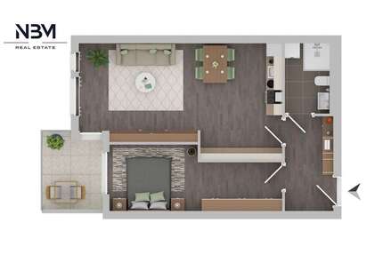 Wohnung zum Mieten in Berlin 1.392,00 € 58 m²