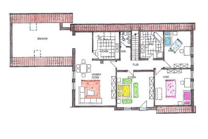 Kernsanierte 4-5-Zimmer-Wohnung mit Garage in Großenried - Bechhofen