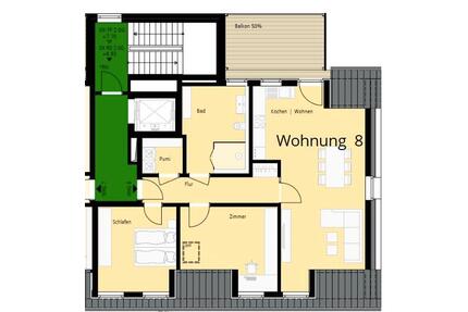 Penthouse-Erstbezug 2026 | 100 m² | Aufzug | Balkon | Kühlung - Heek