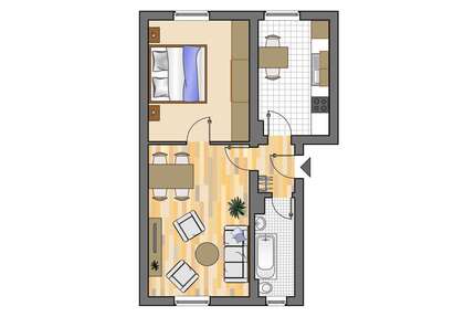 Wohnung zum Mieten in Herten 379,00 € 48.75 m²