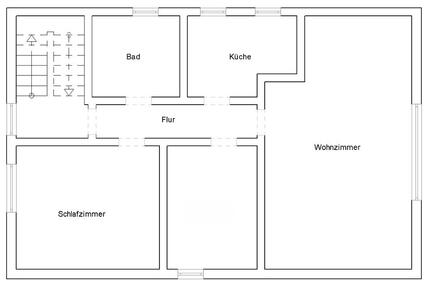 2,5-Zimmer-Dachgeschosswohnung in Dörentrup-Bega zu vermieten