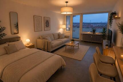 Elegantes 1-Zimmer-Apartment mit Skyline-Blick in Frankfurt - Frankfurt am Main