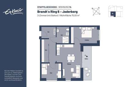 Wohnung zum Mieten in Jade 547,50 € 75 m²