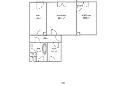 Schöne sonnige, familienfreundliche 3 Raum Wohung mit 66m² - Demitz-Thumitz