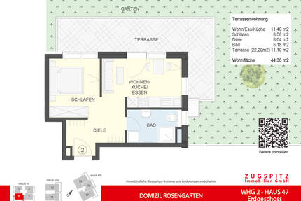 DOMIZIL ROSENGARTEN -2 Zi MIT FERIENWOHNUNG NUTZUNG -WHG02 - Garmisch-Partenkirchen
