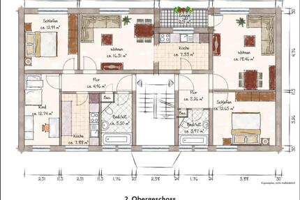 Großzügige 6 Zimmer Wohnung - 1.300,00&nbsp;EUR Kaltmiete, ca.&nbsp; 115,00&nbsp;m&sup2; in Braunschweig (PLZ: 38110) Wabe-Schunter-Beberbach