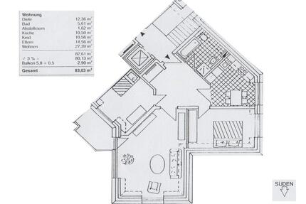 Helle 3-Zimmer-Dachgeschosswohnung + Balkon+Tiefgaragenstellplatz - Köln Porz