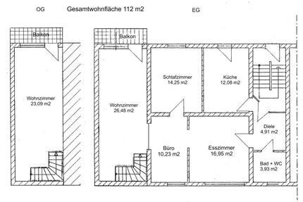 112 m2 Wohnung: 4 Zimmer Küche Bad Keller Balkon Göttingen Weende