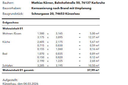 Erstbezug nach Kernsanierung - Erdgeschoss mit Terrasse - Künzelsau