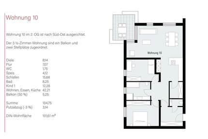 Wohnung zum Kaufen in Böbingen 411.800,00 € 101.61 m²